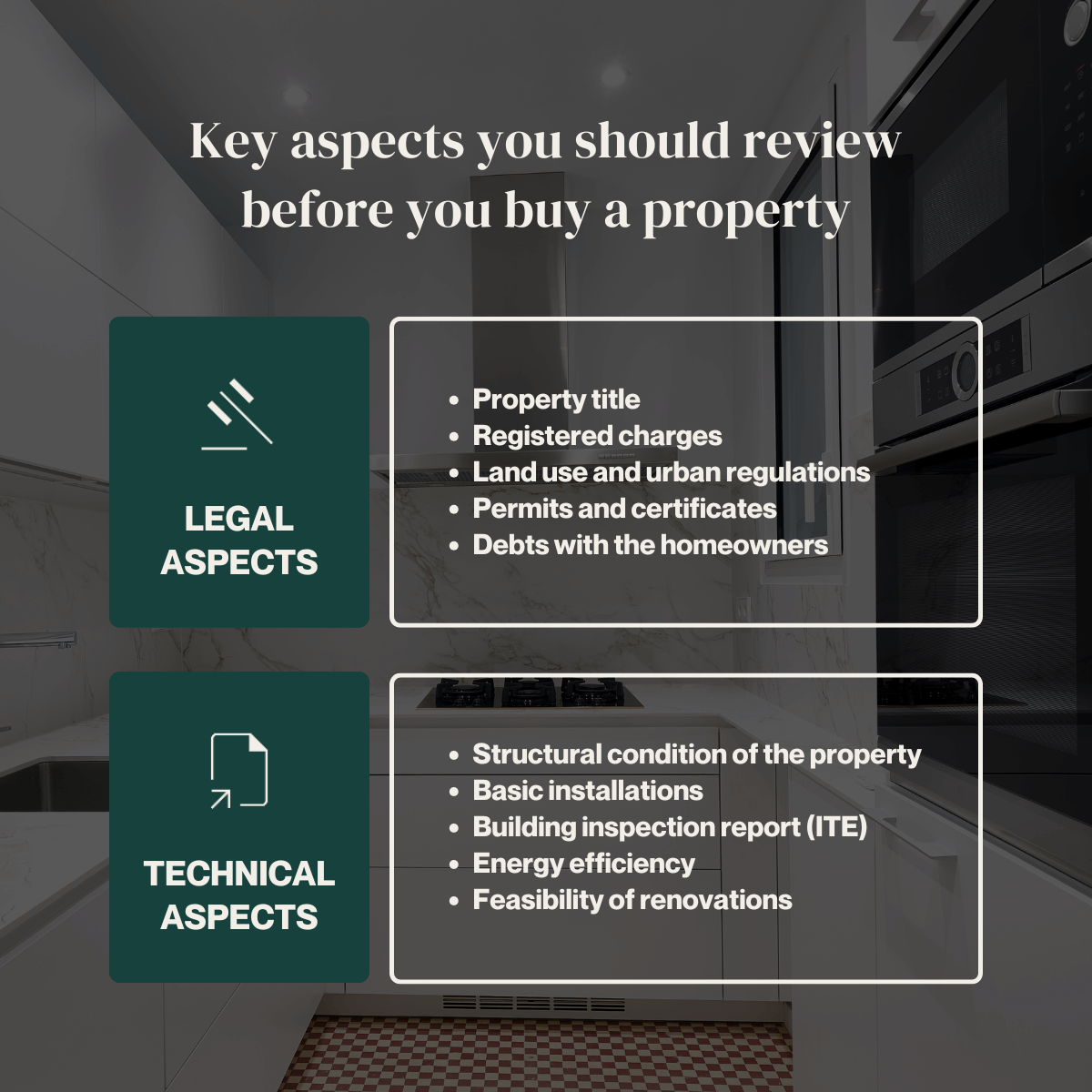 key aspects you should review before you buy a property